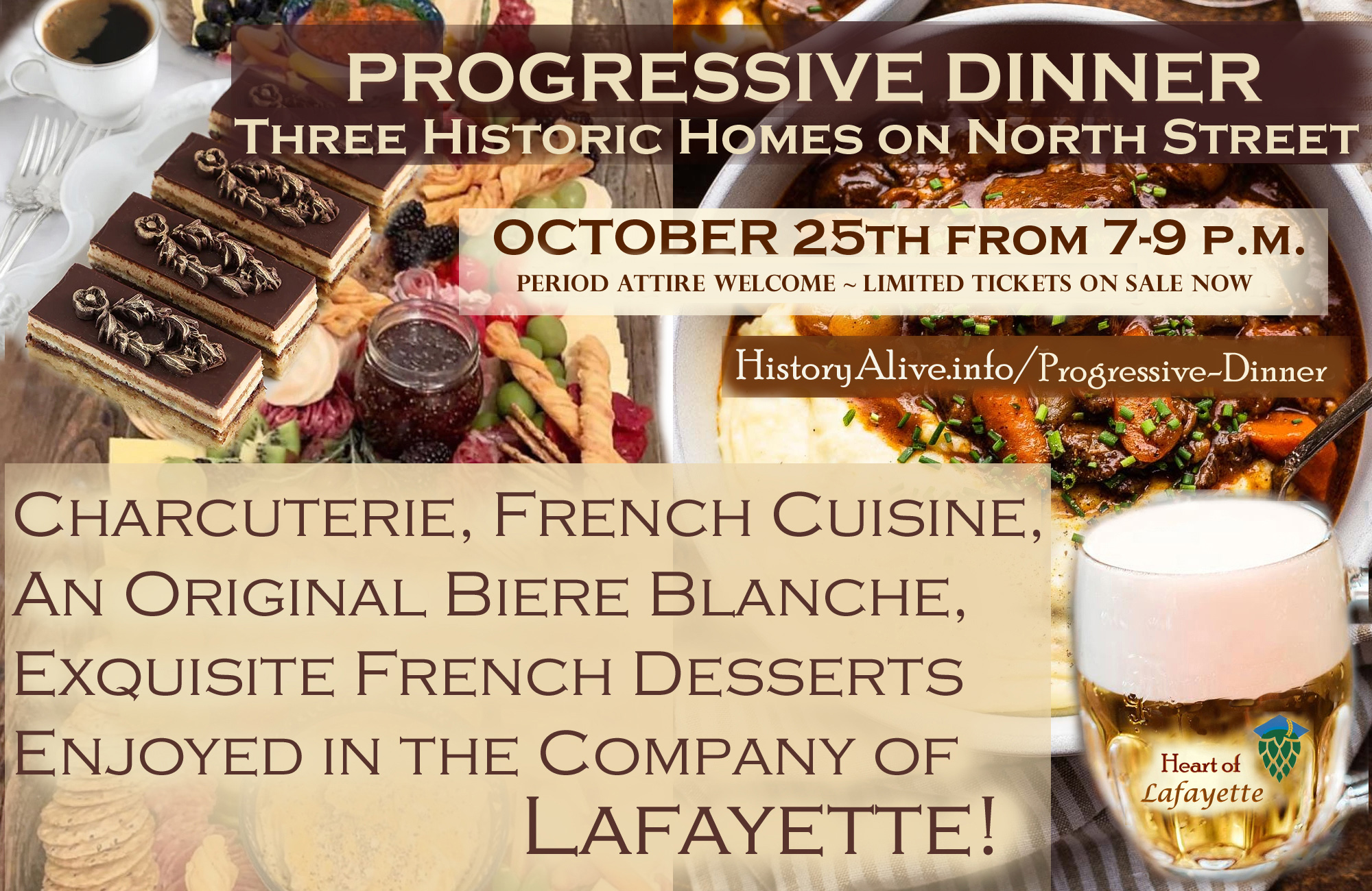 Bicentennial of Lafayette: Progressive Dinner